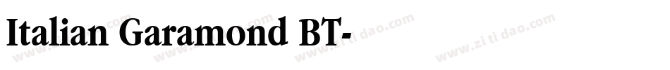 Italian Garamond BT字体转换